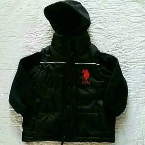 Boys U.S. Polo Assn Hooded Jacket Sz 5/6